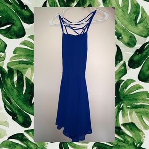 Lulus Blue Lace Up Dress